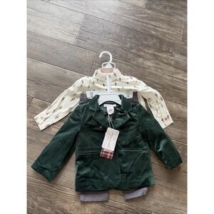Tommy Bahama Baby Boy‎ Holiday Outfit 12 Months Nutcracker Blazer Suit Velvet